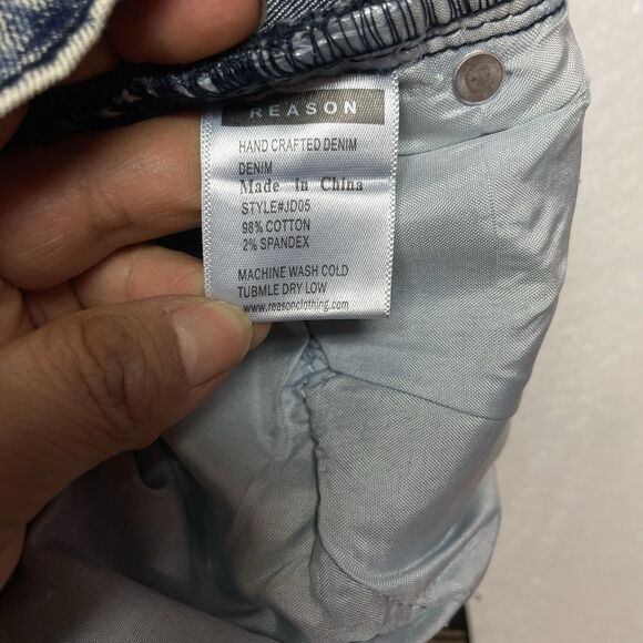 Reason Heart of Darkness Men’s Painted Ripped Jeans Size 30x32 - Picture 12 of 12